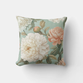 Soft Peony Floral Throw Kissen