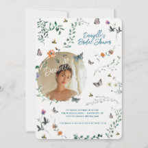 Soft Petal Rain Hochzeitsdusche-Einladung
