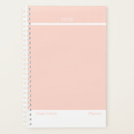 Soft-Pfirsich-Minimalist-Planner Planer