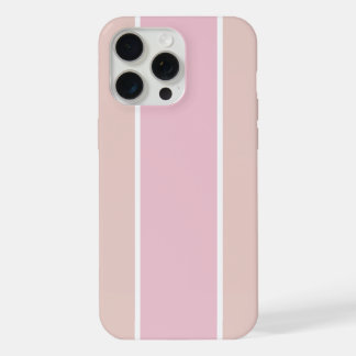 Soft Pink and Beige Vertical Stripe Pattern iPhone 15 Pro Max Hülle
