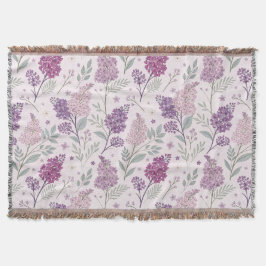 Soft Pink and Purple Lilac Floral Pattern   Decke