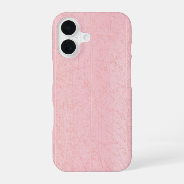 Soft Pink Bamboo Forest Phone Case iPhone 16 Hülle (Rückseite)