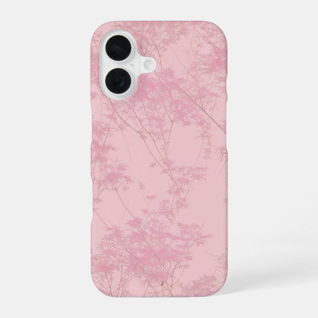 Soft Pink Bamboo Grove Pattern Phone Case iPhone 16 Hülle (Rückseite)