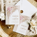 Soft Pink Beige Boho Pampas Grass Wedding Einladung<br><div class="desc">These pampas grass and botanical blush floral invites are the perfect touch to your a boho-themed wedding. Personalize the invite with your details and if you want to further re-arrange the style and placement of the text,  please press the "Click to customize further" button.</div>
