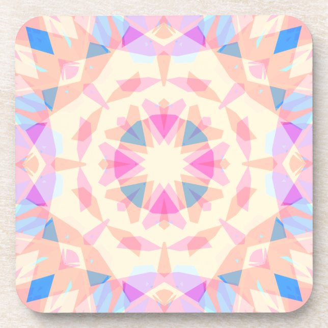 Soft Pink Blue Magic Star Halloween Rainbow Deco Getränkeuntersetzer (Vorderseite)