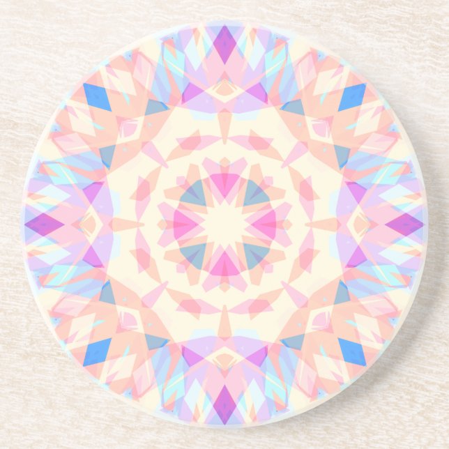 Soft Pink Blue Magic Star Halloween Rainbow Deco Getränkeuntersetzer (Vorne)