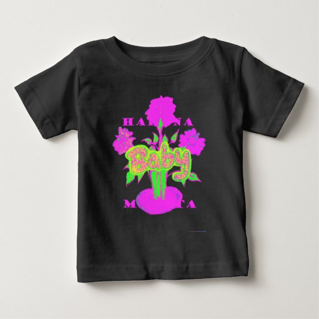 Soft Pink Blume Art: Eine Baby's Touch. Baby T-shirt (Vorderseite)