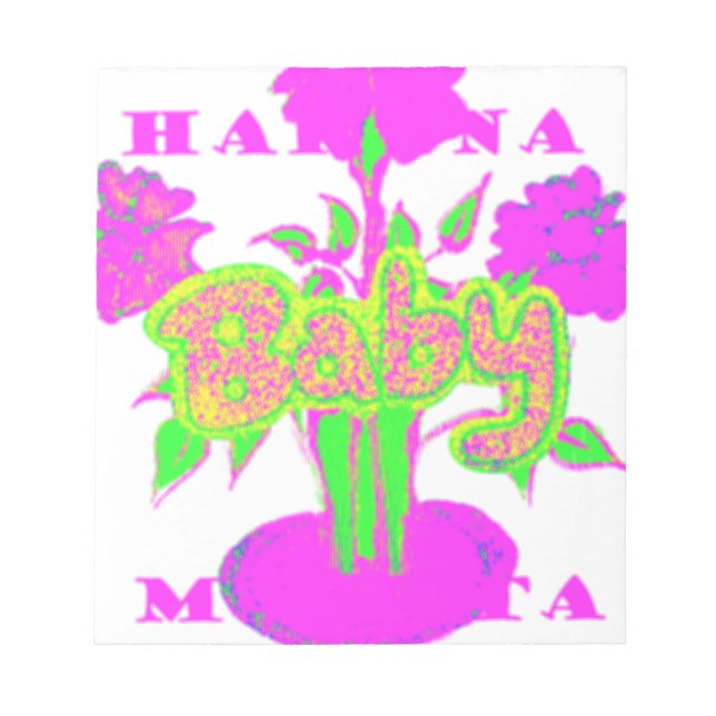 Soft Pink Blume Art: Eine Baby's Touch. Notizblock (Vorderseite)