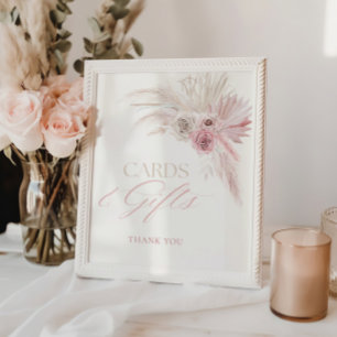 Soft Pink Boho Arch Cards und Geschenke Poster