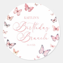 Soft Pink Butterfly Geburtstagsfeier Party