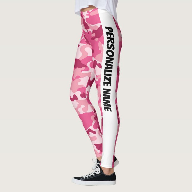 Soft Pink Camouflage PERSONALIZE Leggings (Links)