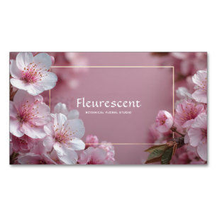 Soft Pink Cherry Blossom Modern Bokeh Magnetische Visitenkarte