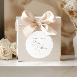 Soft Pink Chic Babyaufkleber Runder Aufkleber