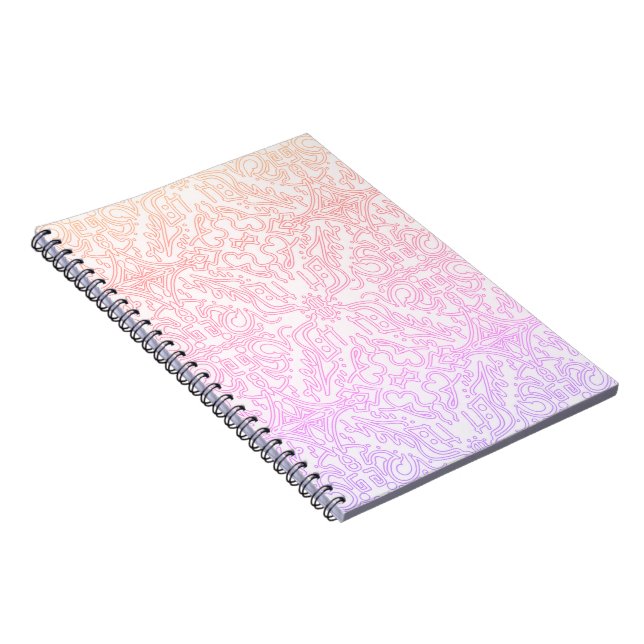 Soft Pink Dream Mandala-Musterreihe Notizblock (Rechte Seite)