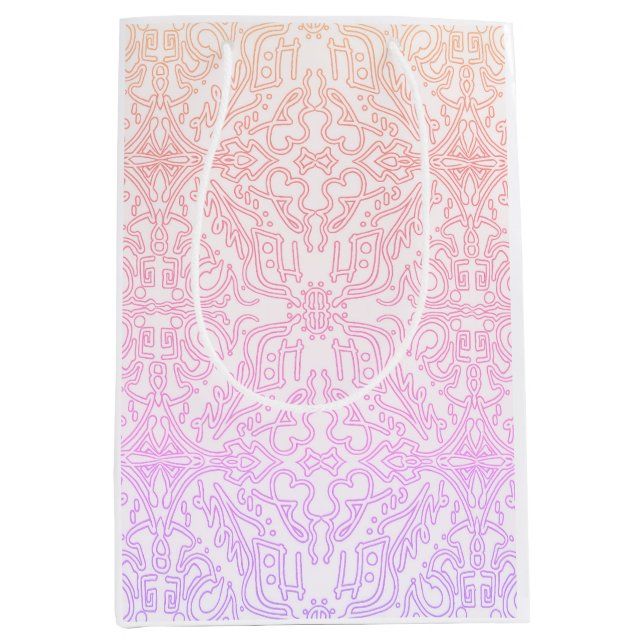 Soft Pink Dream Mandala pattern series Mittlere Geschenktüte (Vorderseite)