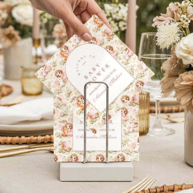 Soft Pink Fairy Baby Shower Serviette (Von Creator hochgeladen)