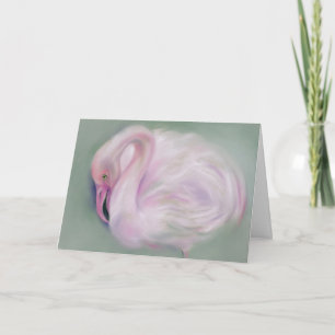 Soft Pink Flamingo Personalisiert Geburtstag Karte