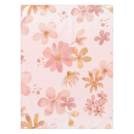Soft Pink Floral Blossom Dining Tablecloth Tischdecke