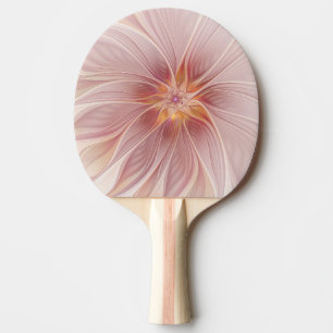 Soft Pink Floral Dream Abstraktes Fraktal Kunst Bl Tischtennis Schläger