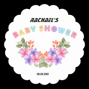 Soft Pink Floral Girl Babydusche Untersetzer