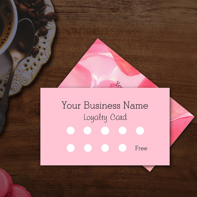 Soft Pink Floral Loyalty Card Treuekarte (Von Creator hochgeladen)