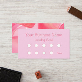 Soft Pink Floral Loyalty Card Treuekarte