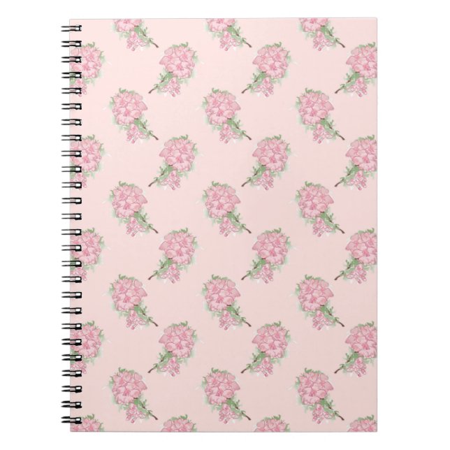 Soft Pink Floral Pattern | Romantic Flower Notizblock (Vorderseite)