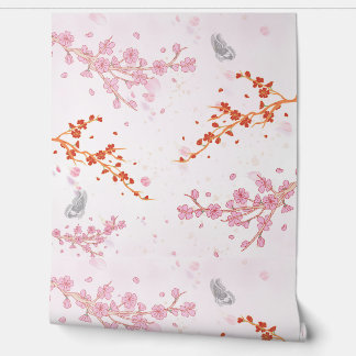 Soft Pink Floral Wall Covering | Wallpaper Tapete