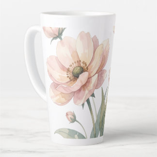 Soft Pink Floral Watercolor Bouquet Art Milchtasse