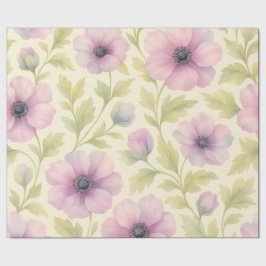 Soft Pink Floral Wrapping Paper Geschenkpapier