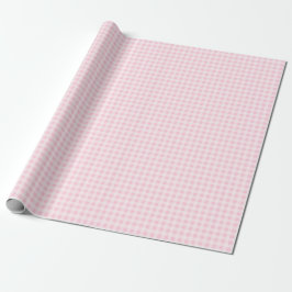 Soft Pink Gingham Wrapping Paper Geschenkpapier