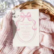 Soft Pink Hand Draw Rahmen Babydusche