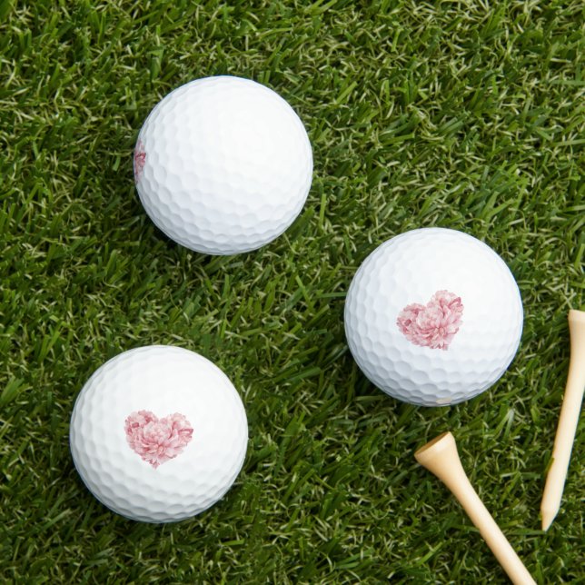 Soft Pink Heart Flower Golfball (Insitu Gras)