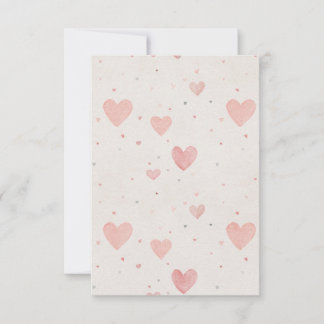Soft Pink Hearts Muster Dankeskarten Dankeskarte
