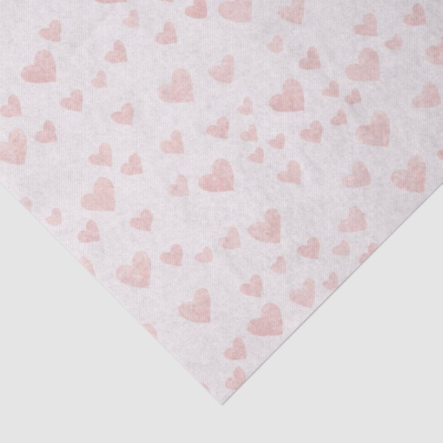 Soft Pink Hearts Tissue Paper Seidenpapier (Ausschnitt)