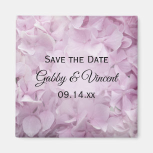 Soft Pink Hydrangea Hochzeit speichern Sie das Dat Magnet