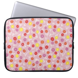Soft Pink Kids Floral Ditsy Laptop Sleeve