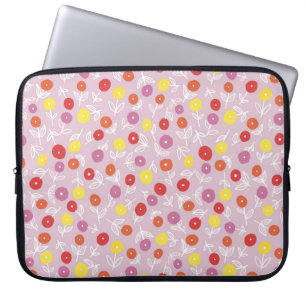 Soft Pink Kids Floral Ditsy Laptop Sleeve