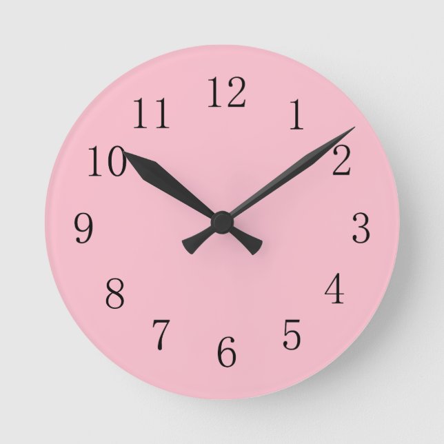 Soft Pink Kitchenette Uhr (Vorderseite)