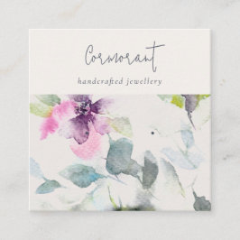 Soft Pink Lila Bläserskripthalter Quadratische Visitenkarte