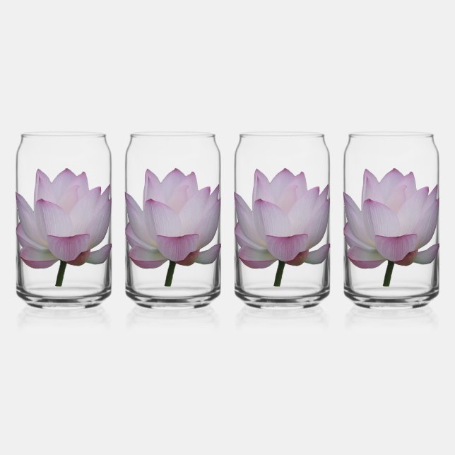 Soft Pink Lotus Blume Wedding Dosenglas (Vorderseite)