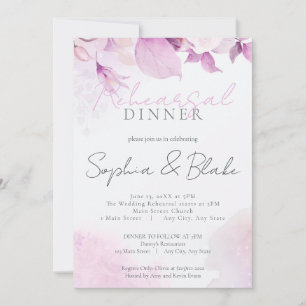 Soft Pink Modern Boho Hochzeit Probe Dinner Einladung