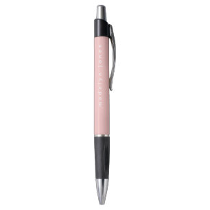 Soft Pink Moderne Skripttypografie Personalisiert Kugelschreiber