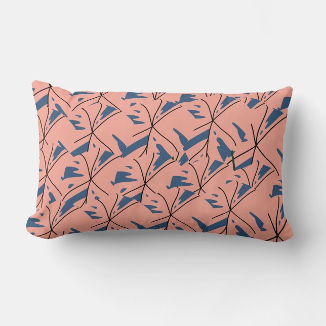  - Soft Pink & Nav Lendenkissen (Vorderseite)