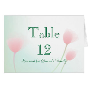 Soft Pink Pastel Tulips Hochzeitsstiftung Tischnum