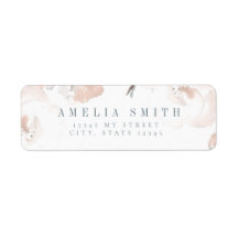 Soft Pink Peony Address Labels