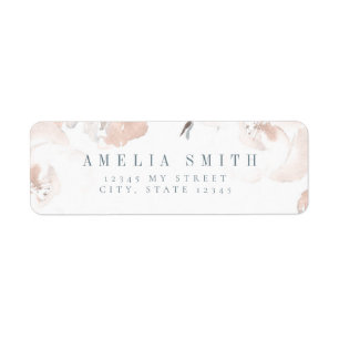 Soft Pink Peony Address Labels