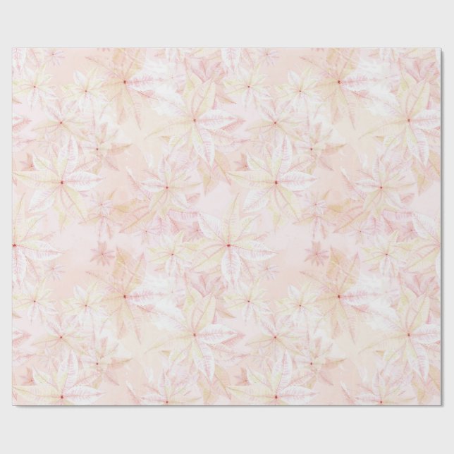 Soft Pink Poinsettias - Christmas Wrapping Paper Geschenkpapier (Flach)