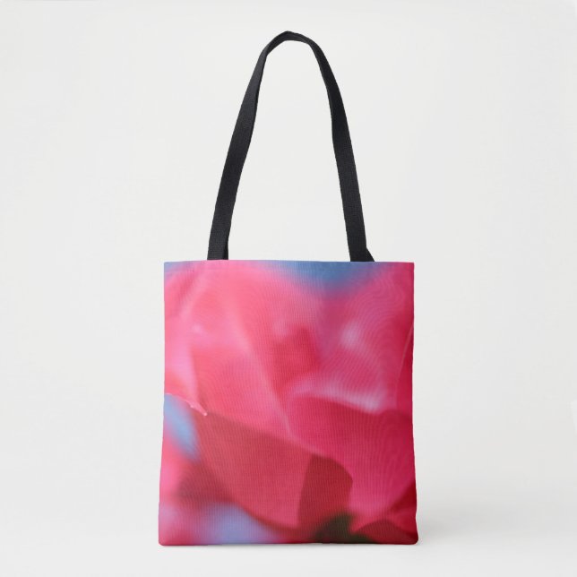 Soft Pink Rose und Sky Tote Bag (Vorderseite)