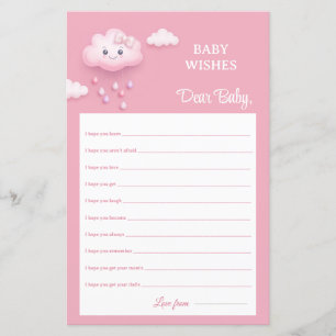 Soft pink sky weiße Flaute Wolke neun Babywischung